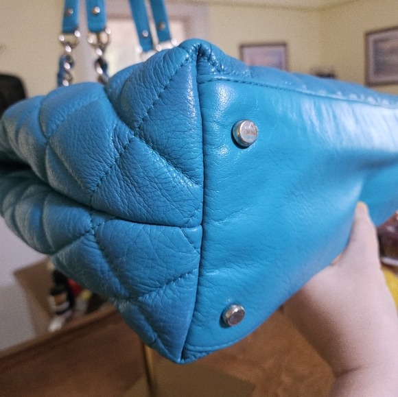 Kate Spade Quilted Turquoise Shoulder Bag - Picture 6 of 10